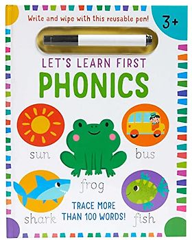Let's Learn: First Phonics: (Early Reading Skills, Letter Writing Workbook, Pen Control, Write and Wipe)
