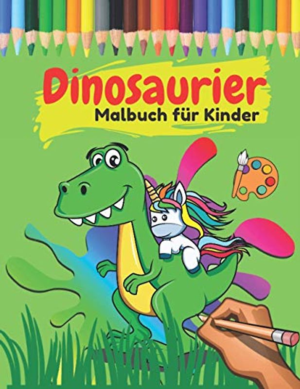 Dinosaurier Malbuch für Kinder: Mein tolles Dino Buch zum Ausmalen mit spannenden Fakten | Dino-Motive für Jungen und Mädchen ab 4 Jahren | Mein erstes RIESENMALBUCH