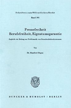 Pressefreiheit, Berufsfreiheit, Eigentumsgarantie.