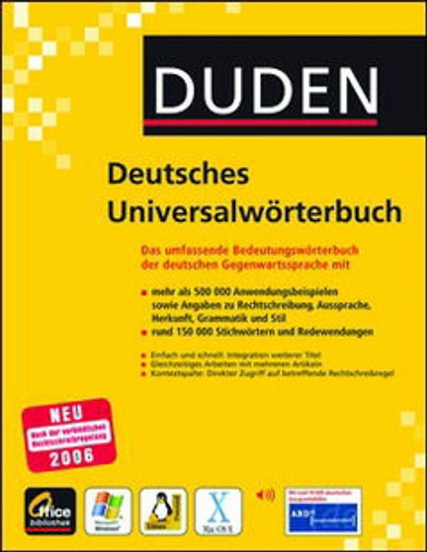 DUDEN: Deutsches Universalwörterbuch MacOS
