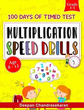 Multiplication Speed Drills - 100 Days Of Timed Tests: Free Printable PDF | For Kids Ages 8-12, Grade 3-5, Digits 0-15 | Math Drills With Answers