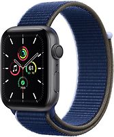 Apple Watch Series 5 40 mm Aluminiumgehäuse space grau am Sport Loop mitternachtsblau [Wi-Fi]