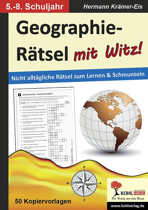 Geographie-Rätsel mit Witz! - 5.-8. Schuljahr