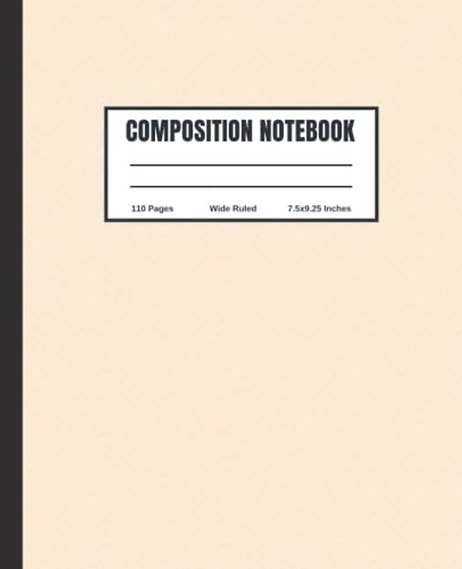 Composition Notebook: Nifty Cream Thin Chevron Background. Wide Ruled. Workbook for Kids, Girls, Boys, Teens, Adults. Students for School Supplies.