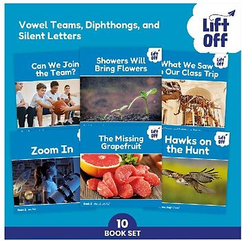 Phonic Books Lift Off Readers Vowel Teams, Diphthongs, and Silent Letters