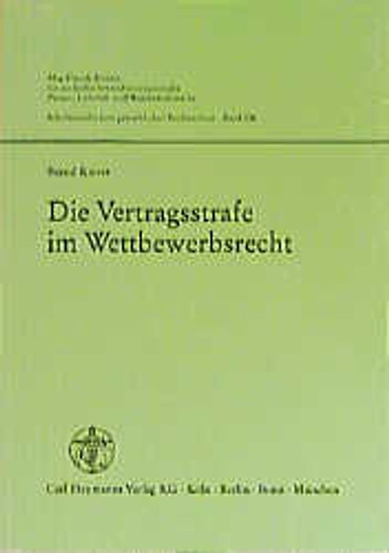 Die Vertragsstrafe im Wettbewerbsrecht