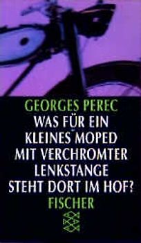 Was für ein kleines Moped mit verchromter Lenkstange steht dort im Hof?