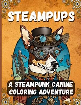 SteamPups: A Steampunk Canine Coloring Adventure: Color Your Way Through 50 Whimsical and Wondrous Mechanical Dogs