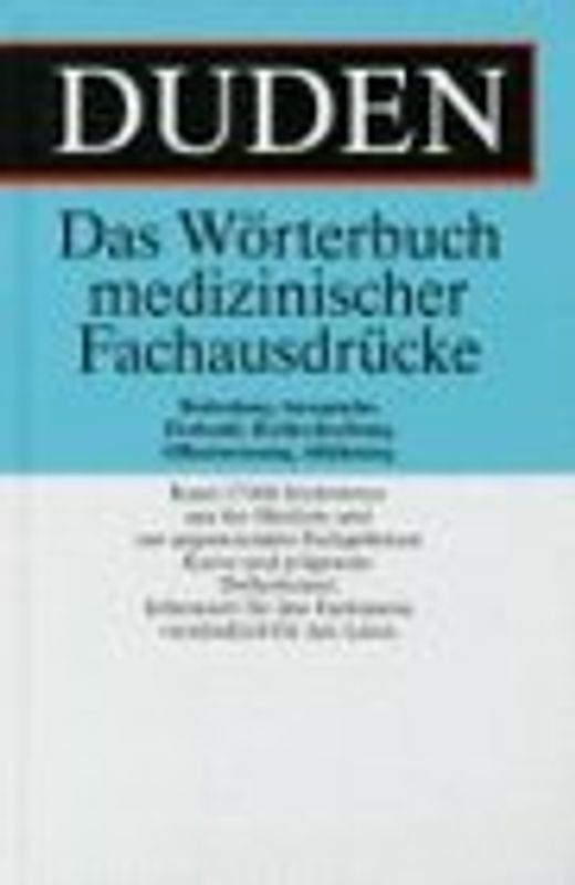 Duden – Wörterbuch medizinischer Fachbegriffe
