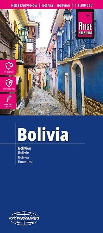 Reise Know-How Landkarte Bolivien / Bolivia (1:1.300.000)