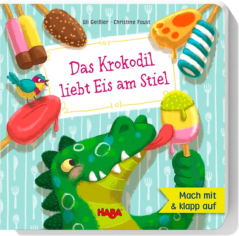 Das Krokodil liebt Eis am Stiel