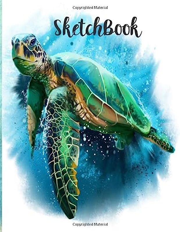 Sketchbook: Cute Turtle Sketchbook for Drawing or Doodling Amazing 110 Blank Drawing Pages for Art Great Gift Idea for Turtle Lover