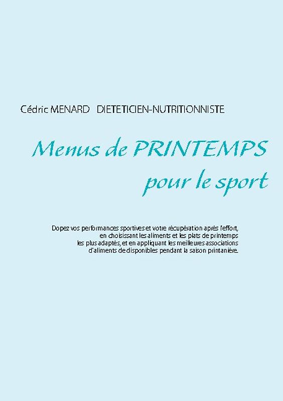 Menus de printemps pour le sport