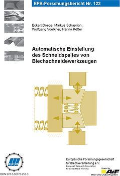 Automatische Einstellung des Schneidspaltes von Blechschneidewerkzeugen