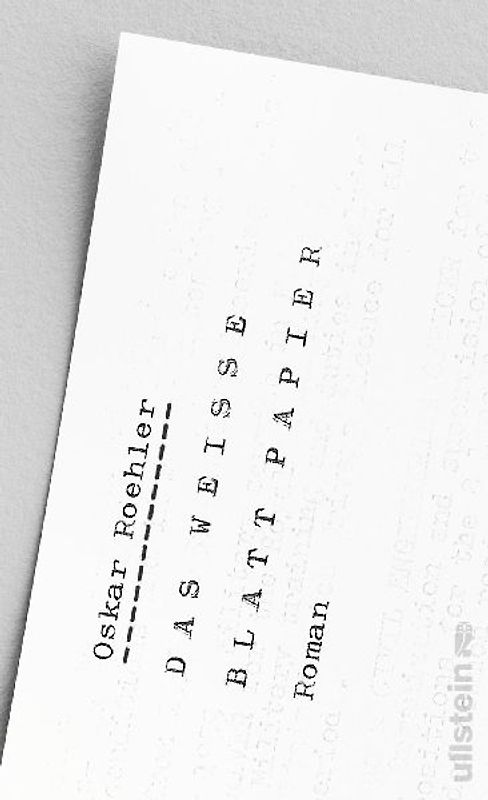 Das weiße Blatt Papier