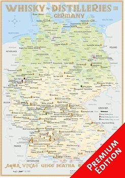 Whisky Distilleries Germany - Poster 42x60cm Premium Edition