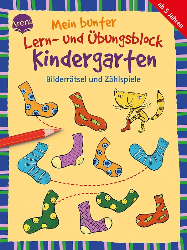 Mein bunter Lern- und Übungsblock Kindergarten. Bilderrätsel und Zählspiele