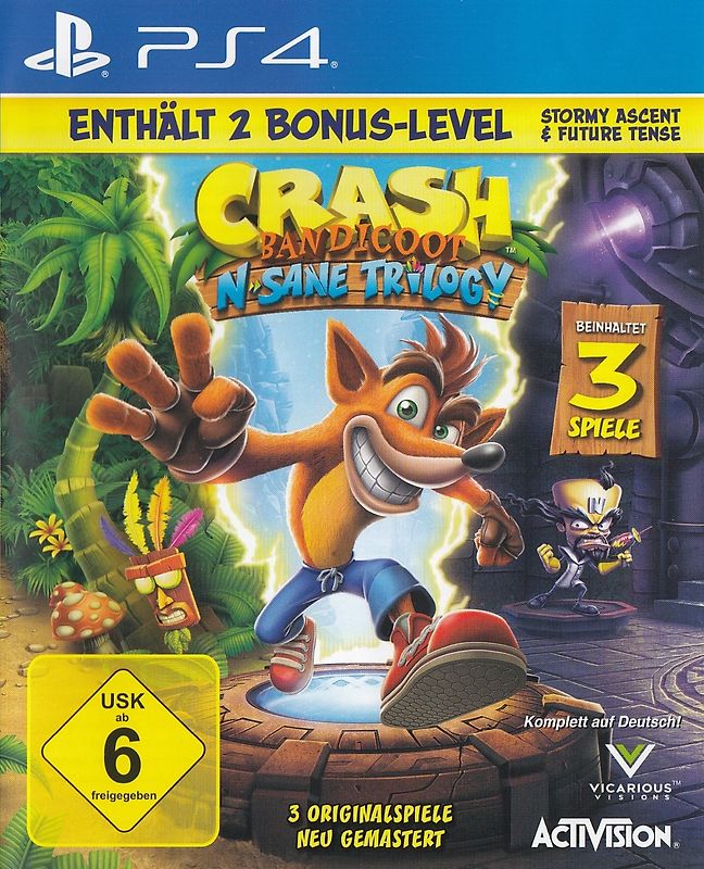 Crash Bandicoot N.Sane Trilogy [inkl. 2 Bonus-Level, Bundle Copy] PlayStation 4