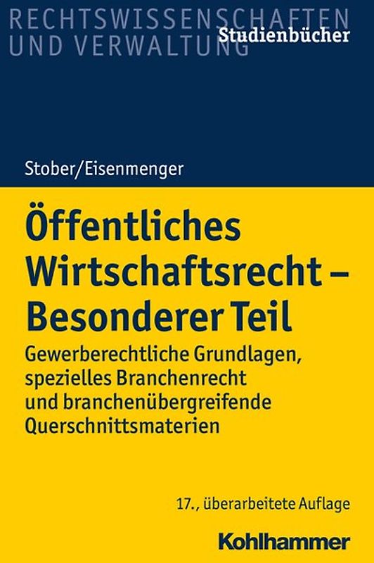 Öffentliches Wirtschaftsrecht - Besonderer Teil