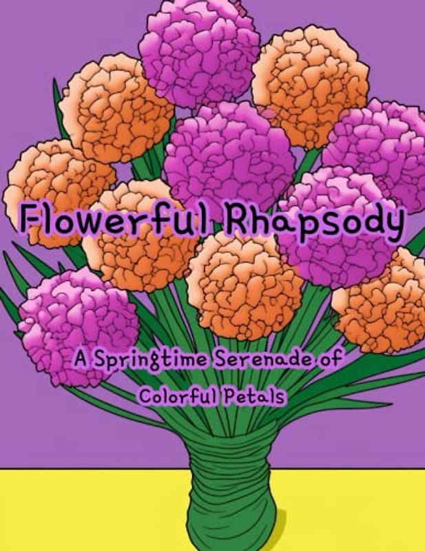 Flowerful Rhapsody: A Springtime Serenade of Colorful Petals: Delightful Botanical Art for Relaxation and Inspiration: A Journey through Spring ... A Springtime Serenade Coloring Collection)