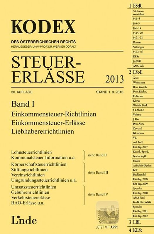 KODEX Steuer-Erlässe 2013 Band I