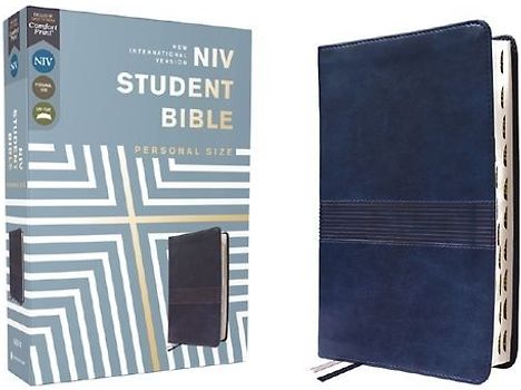 Niv, Student Bible, Personal Size, Leathersoft, Navy, Thumb Indexed, Comfort Print