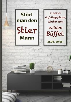 Stört man den Stier Mann in seiner Aufstiegsphase, wird er zum wilden Büffel