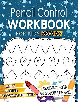 Pencil Control Workbook: Preschool Tracing Shapes to Trace and Color for Kids ages 3+