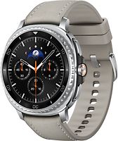 Samsung Galaxy Watch8 Classic 46 mm Boîtier aluminium noir sur Hybride premium taupe [Wi-Fi]