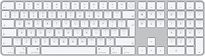 Image of Apple Magic Keyboard mit Touch ID und Ziffernblock [englisches Tastaturlayout, QWERTY, Lightning] silber mit weißen Tasten (Refurbished)