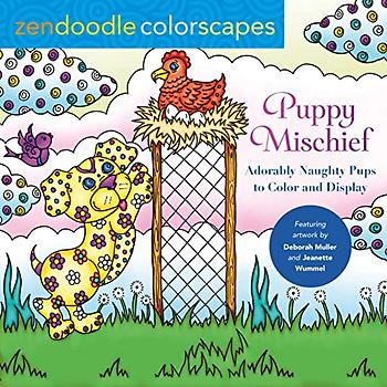 Puppy Mischief: Adorably Naughty Pups to Color & Display (Zendoodle Colorscapes)
