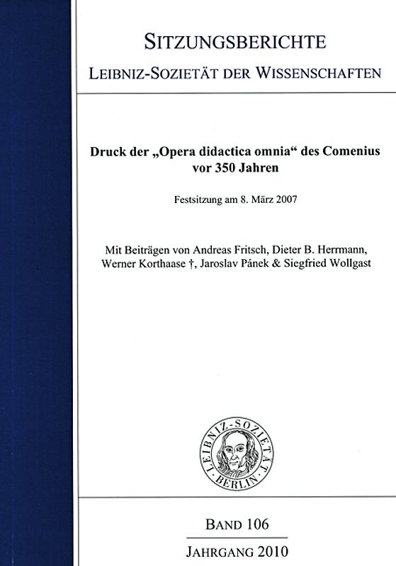 Druck der “Opera didactica omnia” des Comenius vor 350 Jahren