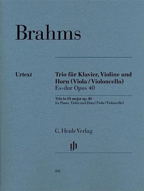 Horntrio Es-dur op. 40: Besetzung: Kammermusik mit Blasinstrumenten (G. Henle Urtext-Ausgabe)