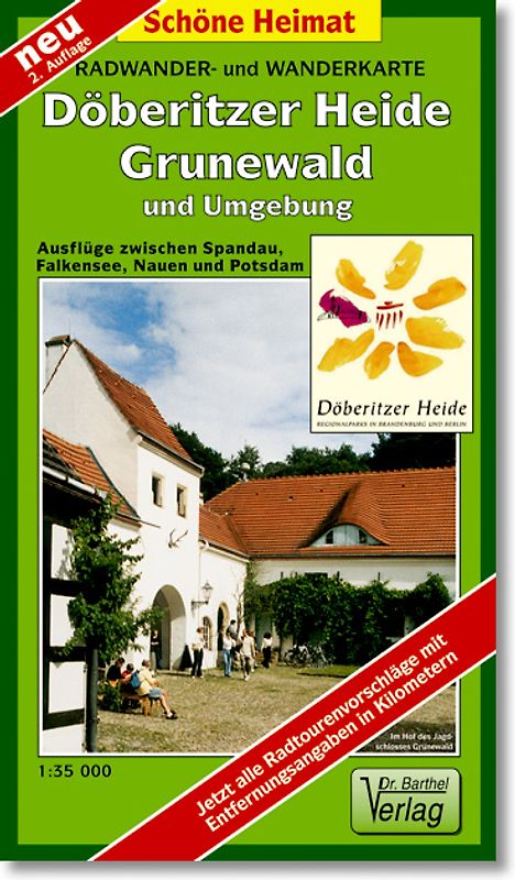 Radwander- und Wanderkarte Döberitzer Heide, Spandau, Grunewald und Umgebung