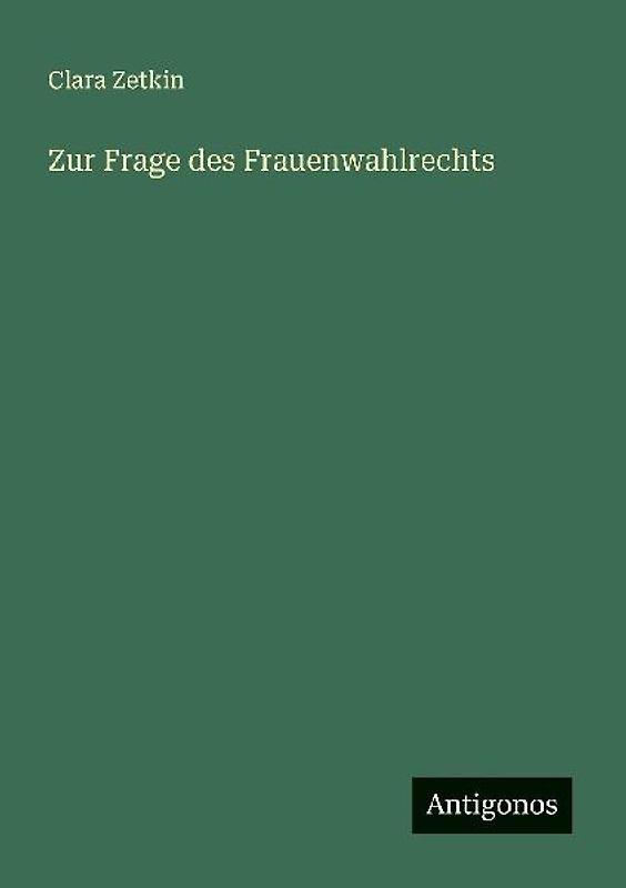 Zur Frage des Frauenwahlrechts