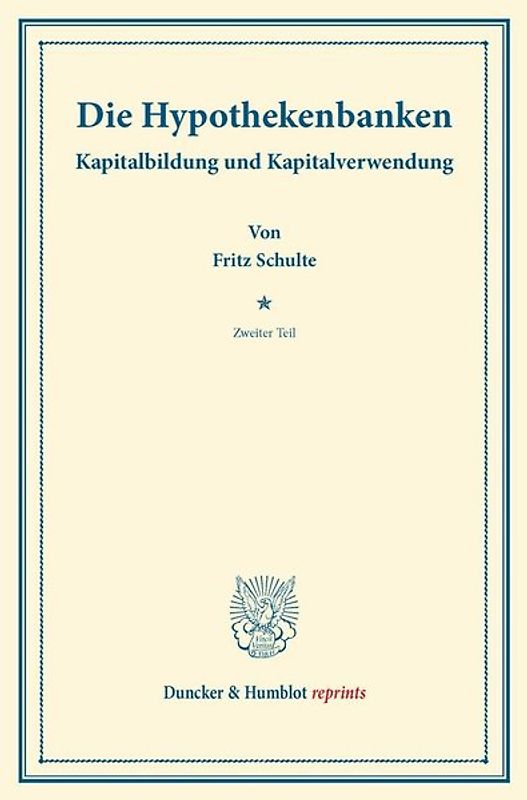 Die Hypothekenbanken.