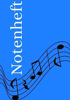 Notenheft: DIN A5 Notenlinienheft | 30 Seiten mit 12 Notenzeilen / Systeme pro Blatt | Papier 90g/m² | Musikheft mit Notenlinien