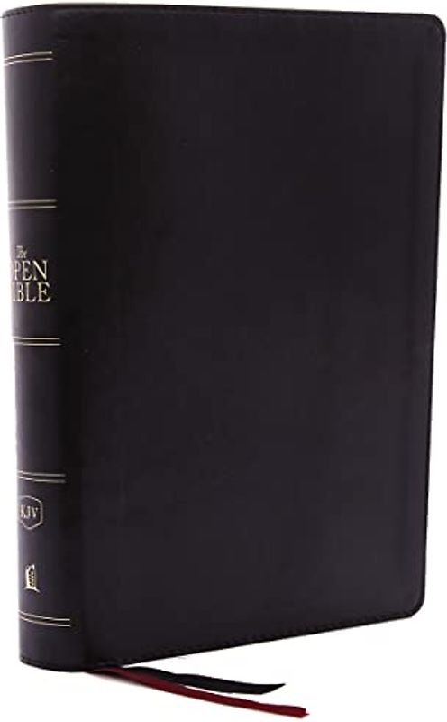 The KJV, Open Bible, Leathersoft, Black, Thumb Indexed, Red Letter, Comfort Print: Complete Reference System