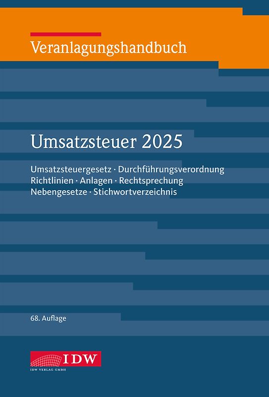Veranlagungshandbuch Umsatzsteuer 2025, 68. Auflage