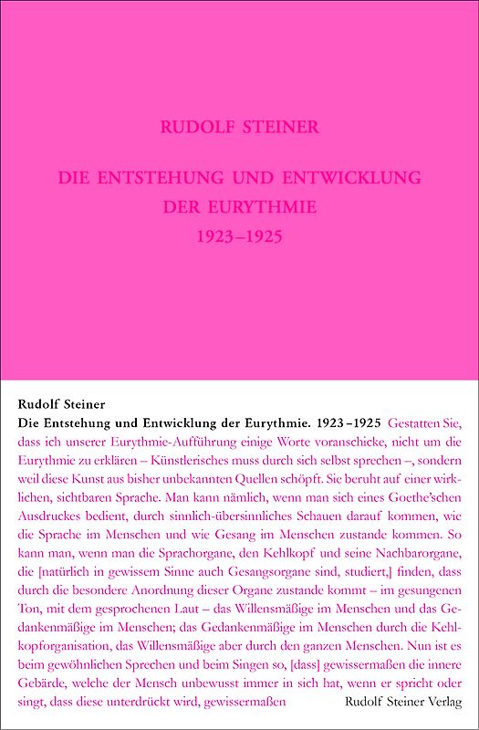Die Entstehung und Entwicklung der Eurythmie 1923-1925