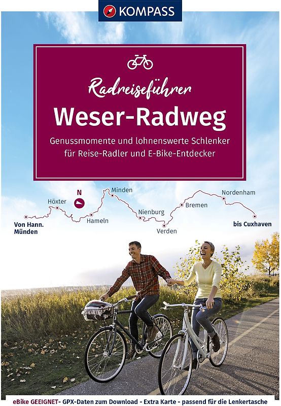 KOMPASS Radreiseführer Weser-Radweg
