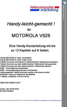 Motorola V525-leicht-gemacht. Handy-leicht-gemacht für Motorola V525
