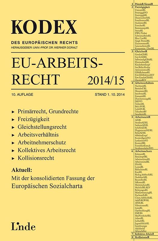KODEX EU-Arbeitsrecht 2014/15