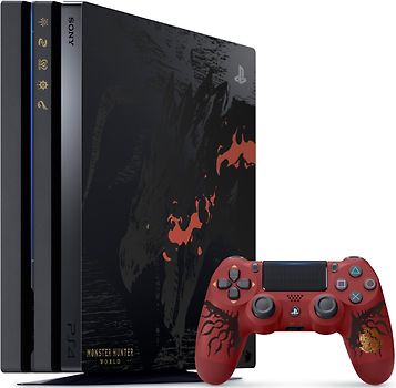 Sony PlayStation 4 pro 1 TB [Monster Hunter: World Edition mando inalámbrico incluído, sin juego] negro