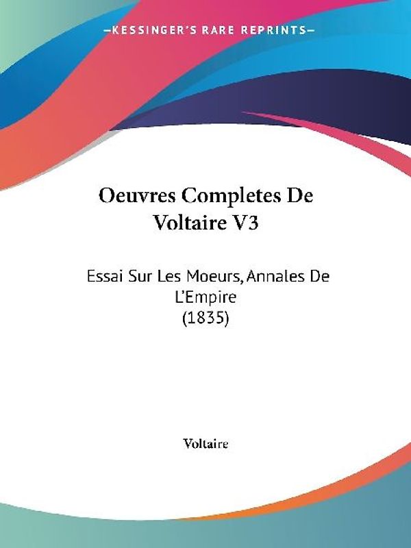 Oeuvres Completes De Voltaire V3