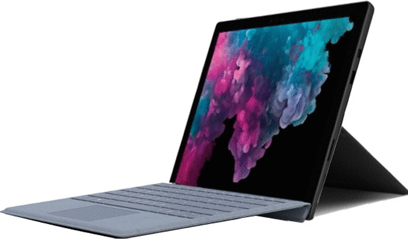 Microsoft Surface Pro 6 12,3" Intel Core i7 256GB SSD [Wi-Fi, inkl. eisblauem Keyboard Dock, Surface Pro 4-Type Cover] klassisches schwarz