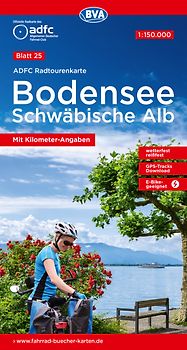 BVA ADFC Radtourenkarte Bodensee Schwäbische Alb 1:150.000