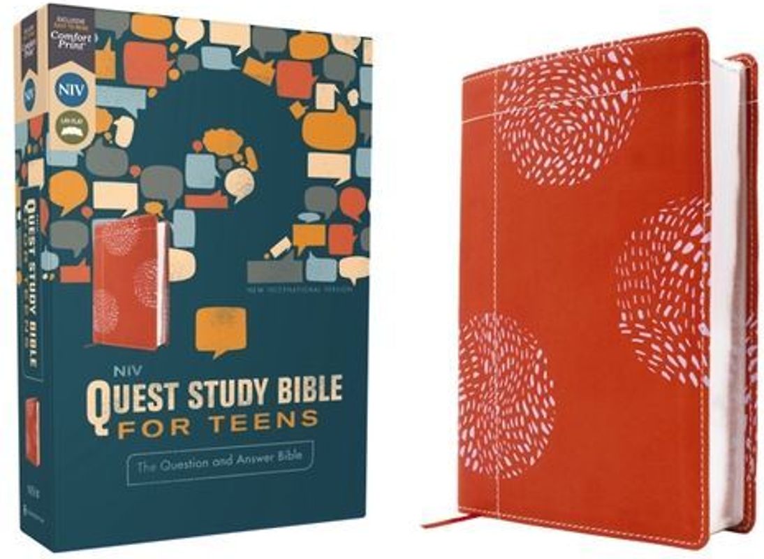 Niv, Quest Study Bible for Teens, Leathersoft, Coral, Comfort Print
