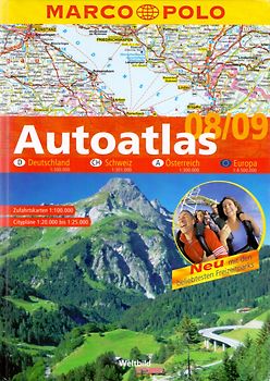 Marco Polo Autoatlas 08/09: Deutschland, Schweiz, Österreich, Europa - Neu mit den beliebtesten Freizeitparks [Gebundene Ausgabe, Weltbild]