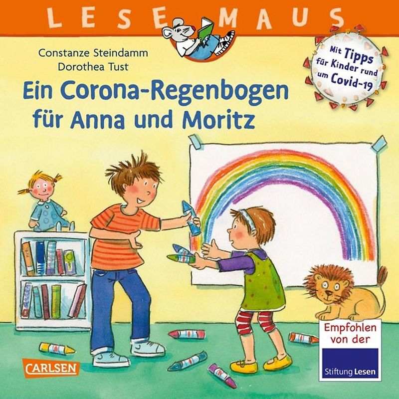LESEMAUS 185: Ein Corona Regenbogen für Anna und Moritz - Mit Tipps für Kinder rund um Covid-19